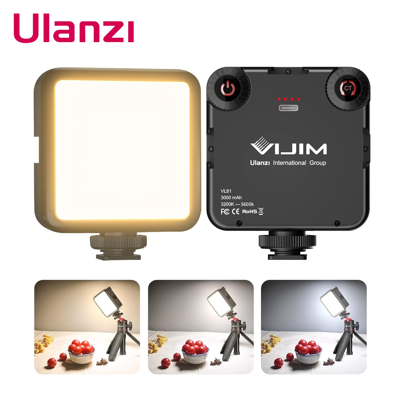 MINI PANEL LED ULANZI VL81 RECARGABLE BICOLOR